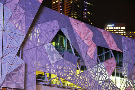 Evening on the waterfront in Melbourneのeditorial素材