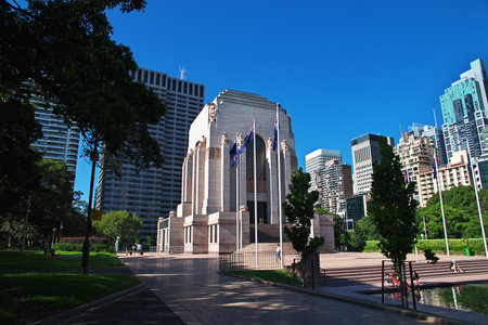 Hyde park in center of Sydney, Australiaのeditorial素材