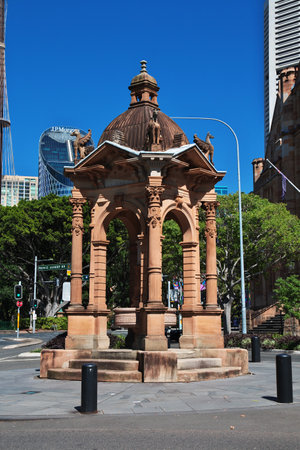 Sydney / Australia - 01 Jan 2019: Cathedral in hyde park of Sydney, Australiaのeditorial素材
