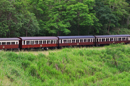 Kuranda / Australia - 05 Jan 2019: Railway in Mountains of Kuranda, Cairns, Australiaのeditorial素材