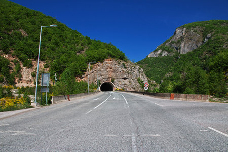 The road on green mountains, Bosnia and Herzegovinaのeditorial素材