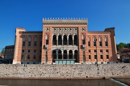 The bulding in Sarajevo city of Bosnia and Herzegovinaのeditorial素材