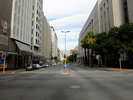 Cape town / South Africa - 29 Apr 2012: The street in Cape town, South Africaのeditorial素材