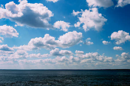 Clouds above waterの写真素材