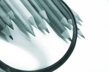 magnifier pencils の写真素材
