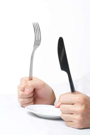 Table wares knife a plugの写真素材