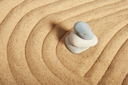 Garden of stones, zen-like, tranquil, spa imagesの写真素材