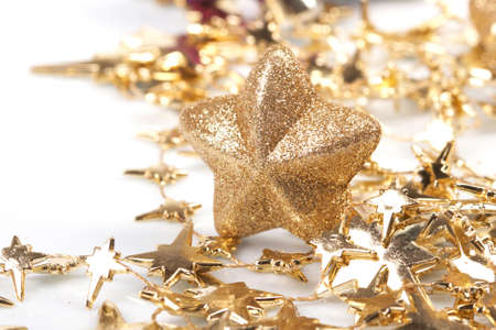 Christmas stars on the white background