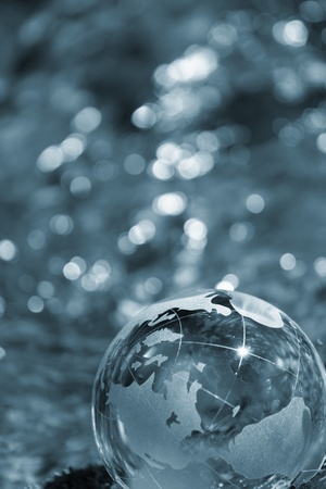 Water  stream, globe, ecologyの写真素材