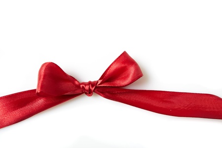 satin ribbon on the white backgroundの写真素材