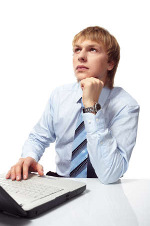 Young man with laptop
の写真素材