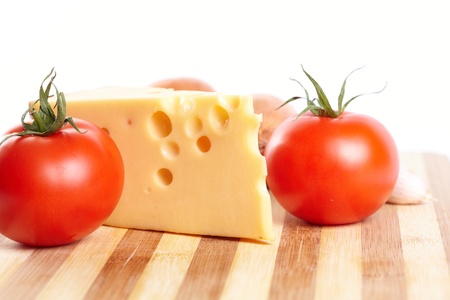 tomatoes and cheeseの写真素材