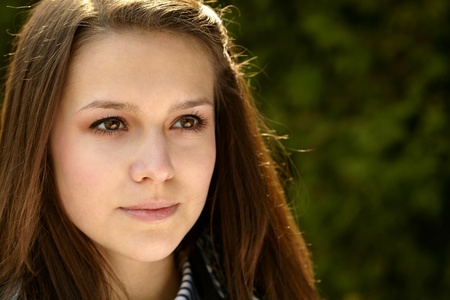 pretty women in the parkの写真素材