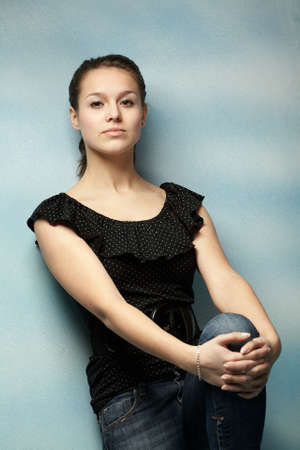  Portrait of young pretty woman