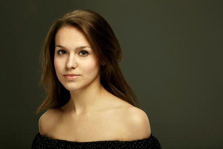  Portrait of young pretty womanの写真素材