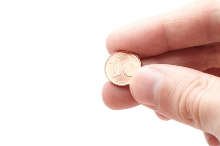 business, coin in handの写真素材