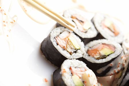 traditional japanese sushiの写真素材