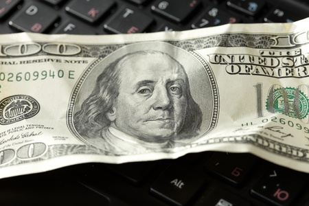 Online, cash paymentの写真素材