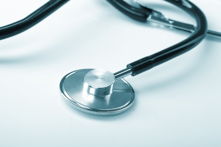  stethoscope on the white backgroundの写真素材