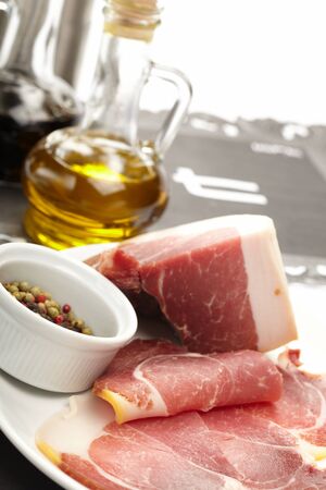 dry cured ham  with spiceの写真素材