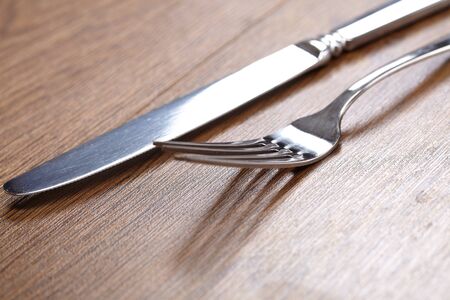 fork and knife on the table