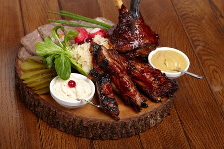 delicious BBQ ribsの写真素材