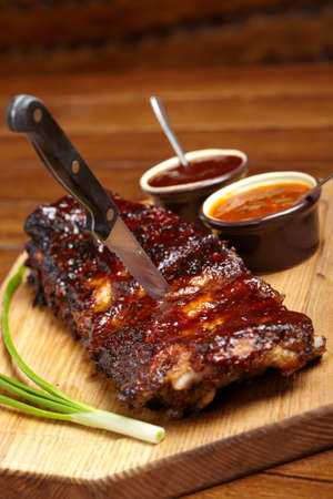 delicious BBQ ribs の写真素材