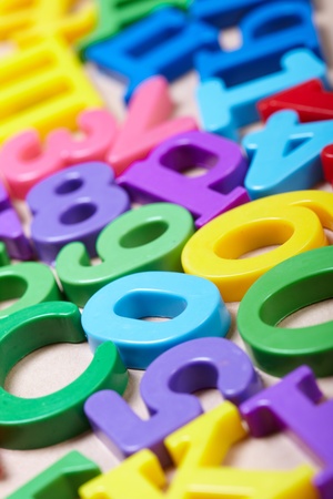 Plastic alphabet letters の写真素材