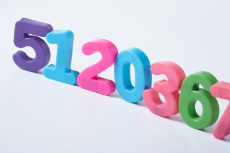 Colorful Assorted Numbersの写真素材