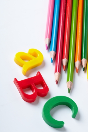 Plastic alphabet letters の写真素材