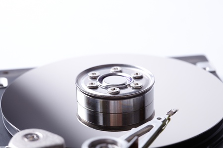 opened hard disk drive