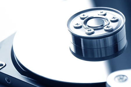 opened hard disk drive