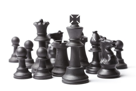 chess pieces on the boardの写真素材