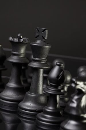 chess pieces on the board