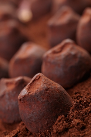 chocolate trufflesの写真素材