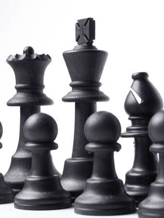 chess pieces on the boardの写真素材