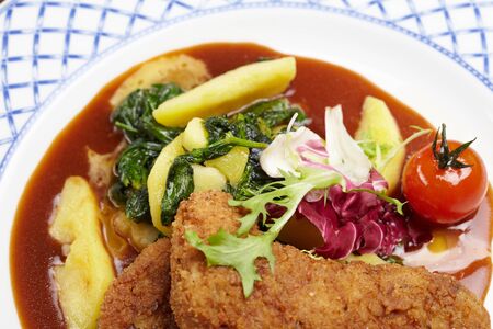 Schnitzel with salad