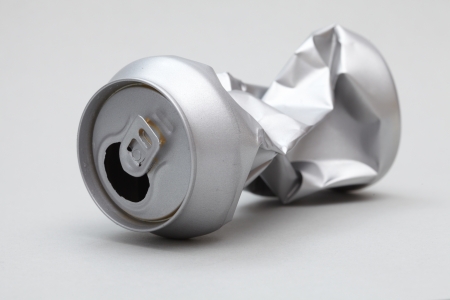 Crushed Aluminum Canの写真素材
