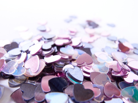 hearts confetti の写真素材