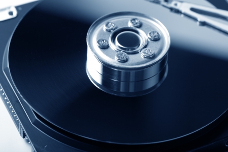 opened hard disk driveの写真素材