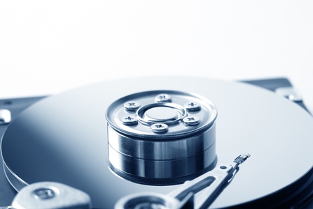 opened hard disk drive