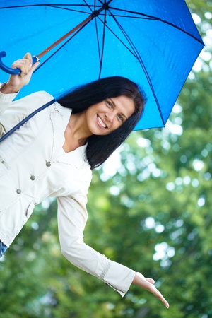 woman with umbrellaの写真素材