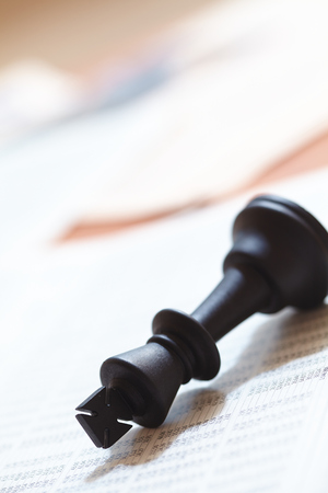 Chess piece on the documentの写真素材