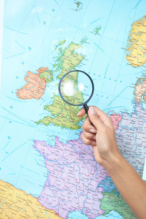 Magnifying Glass on a Map
