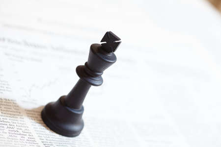 Chess piece on the documentの写真素材