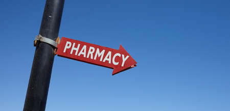 Pharmacy road signの写真素材