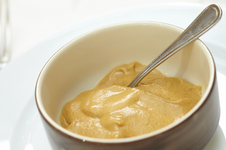 Mustard in  bowlの写真素材