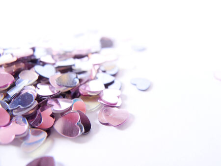 hearts confetti の写真素材