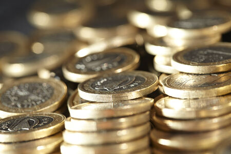 coins and credit cardsの写真素材