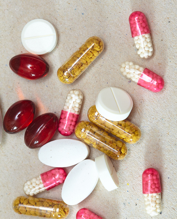 macro shots of tablets and capsulesの写真素材